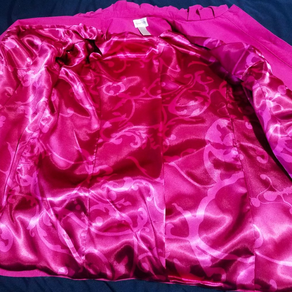 Chico’s Raspberry Fuchsia Button Front Lightweigh… - image 5